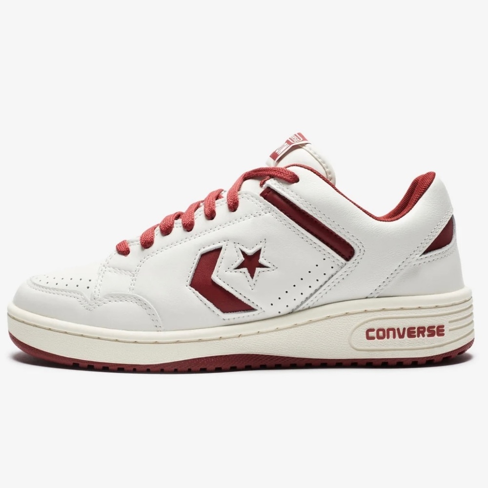 Converse Weapon Ox Low Vintage White Syrah Burgundy Red size 10 NEW